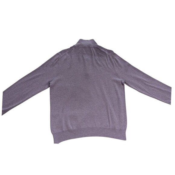 Brooks Brothers Supima® Cotton Half-Zip Sweater — Lilac — Size Medium - Picture 3 of 12